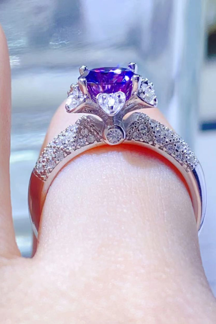 1 Carat Moissanite 925 Sterling Silver Ring for Elegance