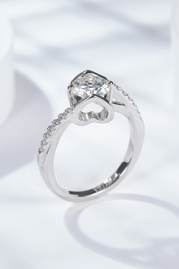 Limitless Love Platinum-Plated Moissanite Ring for Elegance