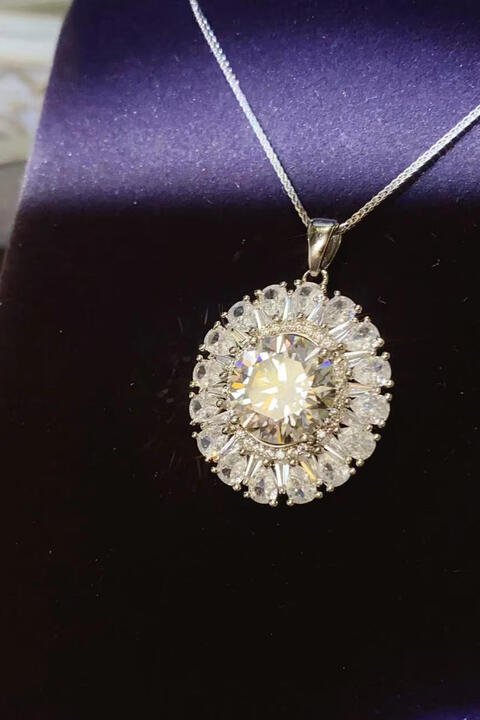 5 Carat Moissanite 925 Sterling Silver Necklace for Elegance