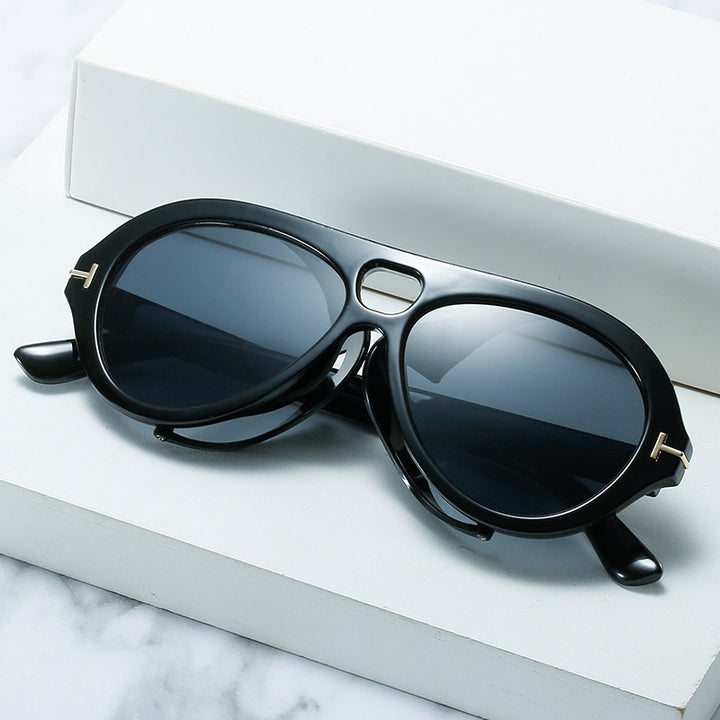 Punk sunglasses steam glasses personalized oval sunglasses