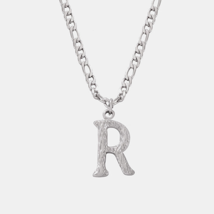 Personalized Titanium Steel Letter Pendant Necklace