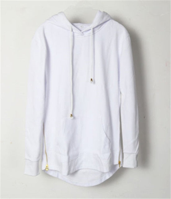 Vintage Loose-Fit Zipper Hoodie for Men Soft Cotton Sweatshirt