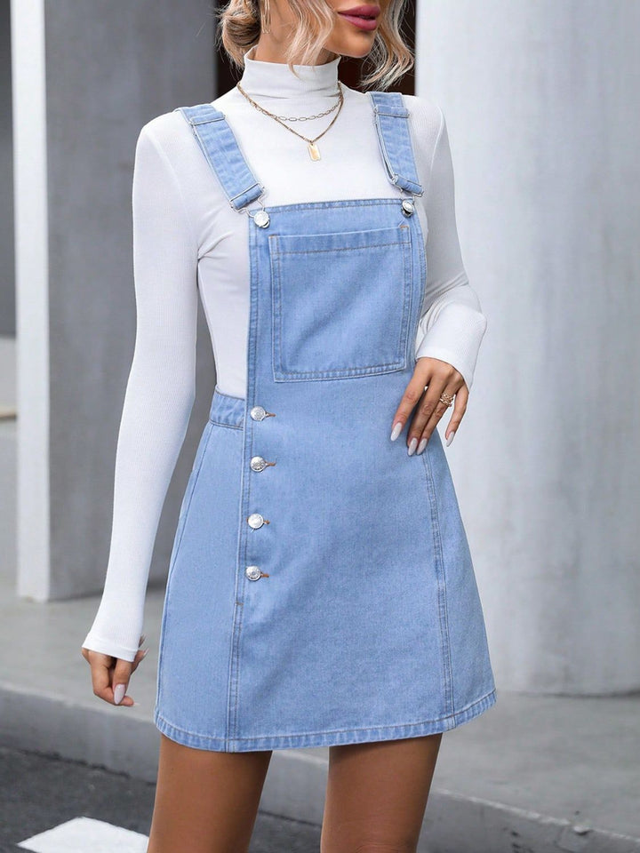 Casual Chic Denim Overall Dress for Effortless Style