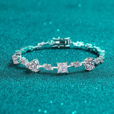 6.2 Carat Moissanite 925 Sterling Silver Bracelet for Elegance