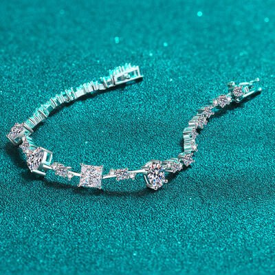 6.2 Carat Moissanite 925 Sterling Silver Bracelet for Elegance