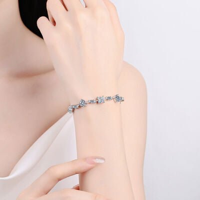 6.2 Carat Moissanite 925 Sterling Silver Bracelet for Elegance
