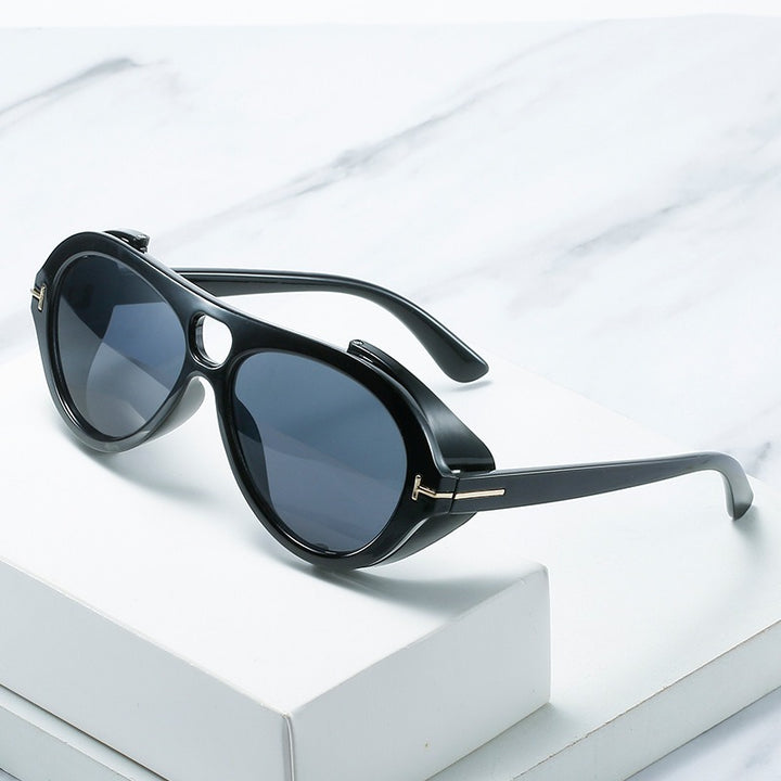 Punk sunglasses steam glasses personalized oval sunglasses