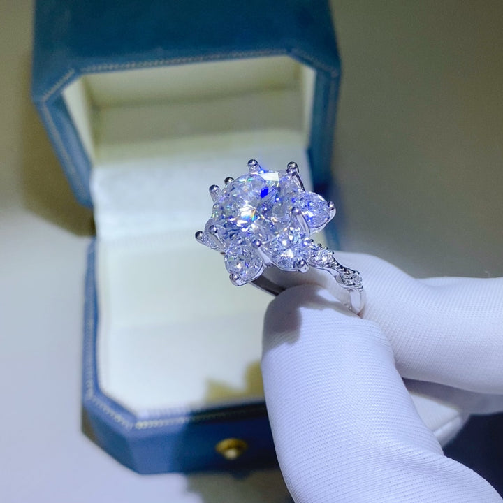 5 Carat Moissanite 925 Sterling Silver Ring for Elegance