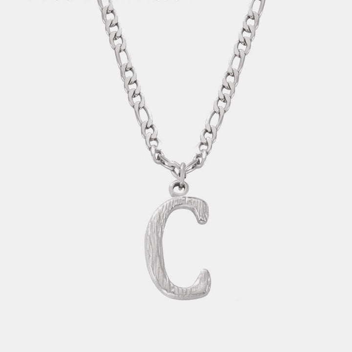 Customizable Titanium Steel Letter Pendant Necklace