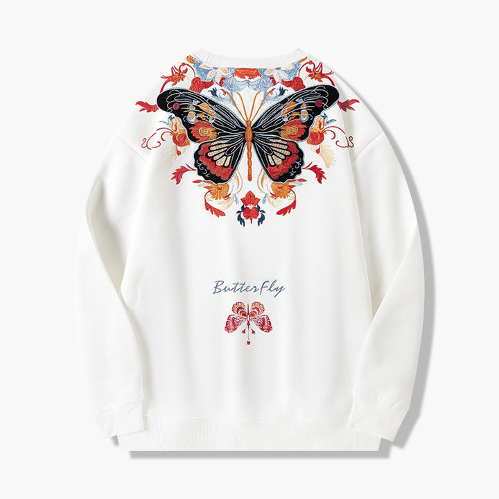 Men's Heritage-Inspired Retro Sweatshirt with Embroidered Neck