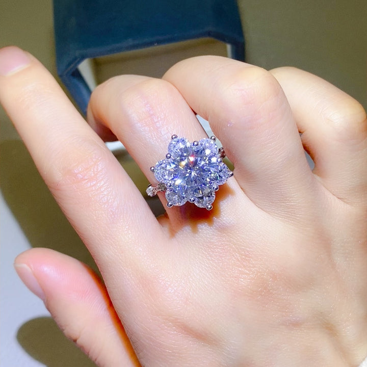 5 Carat Moissanite 925 Sterling Silver Ring for Elegance