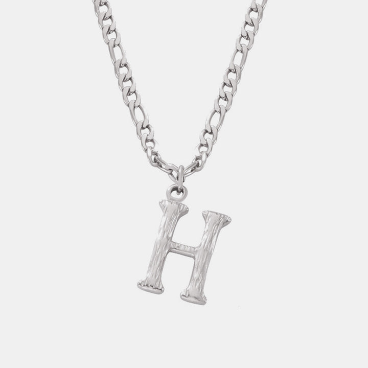Customizable Titanium Steel Letter Pendant Necklace