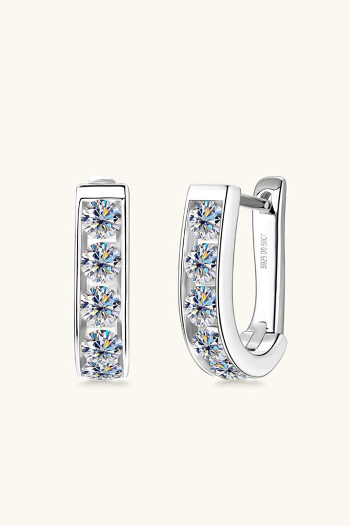 1 Carat Moissanite 925 Sterling Silver Earrings for Elegance