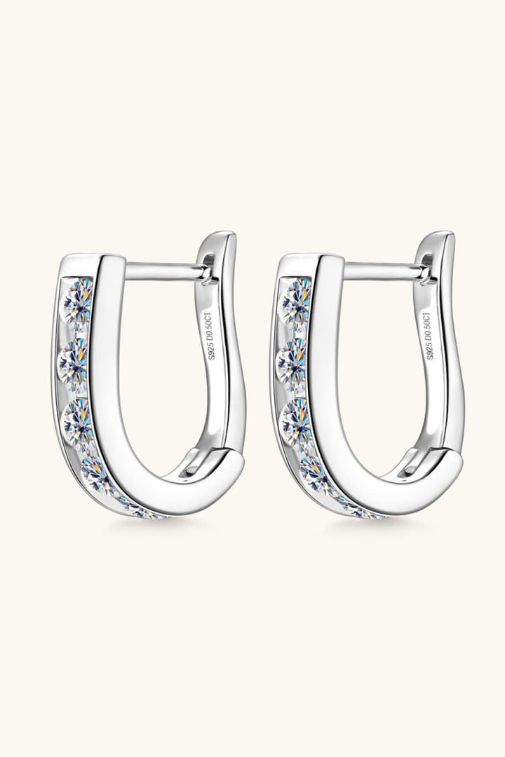1 Carat Moissanite 925 Sterling Silver Earrings for Elegance