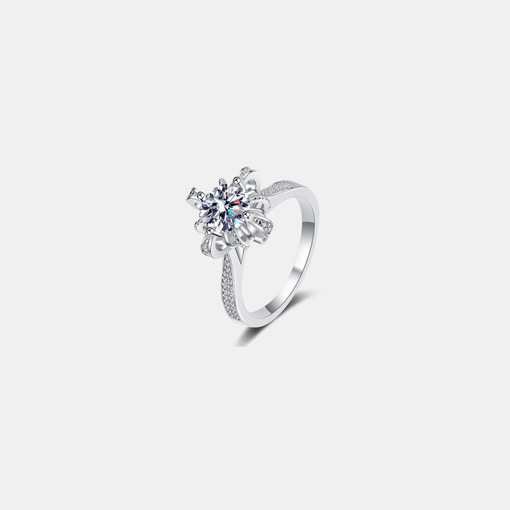 1 Carat Moissanite 925 Sterling Silver Ring for Women