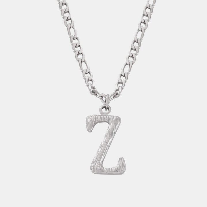 Personalized Titanium Steel Letter Pendant Necklace