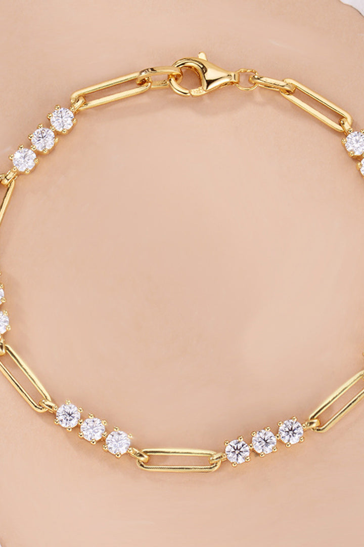 1.8 Carat Moissanite 925 Sterling Silver Bracelet for Elegance