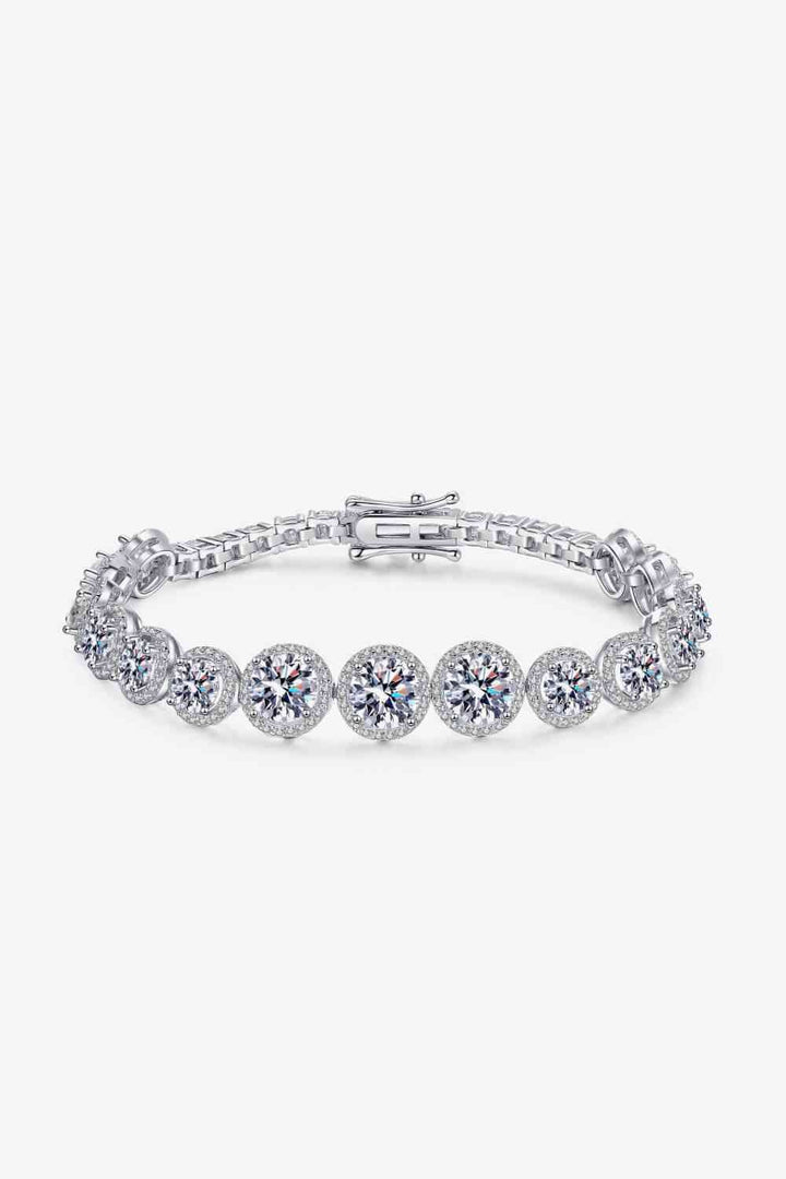 925 Sterling Silver 10.4 Carat Moissanite Bracelet for Elegance