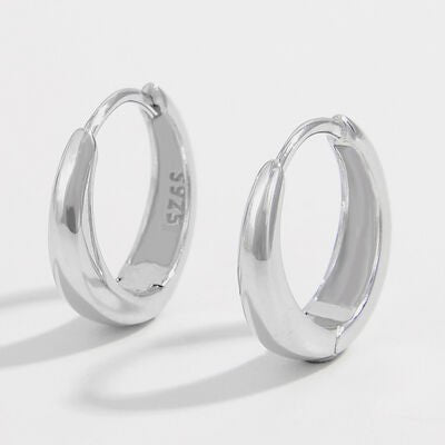 925 Sterling Silver Inlaid Zircon Huggie Earrings Set
