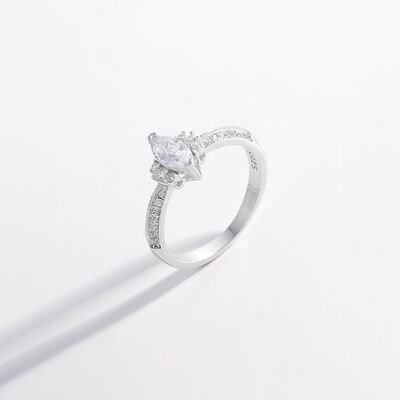 Elegant 925 Sterling Silver Inlaid Zircon Ring for You