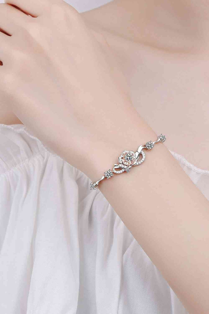 Elegant 925 Sterling Silver Moissanite Bracelet for Women