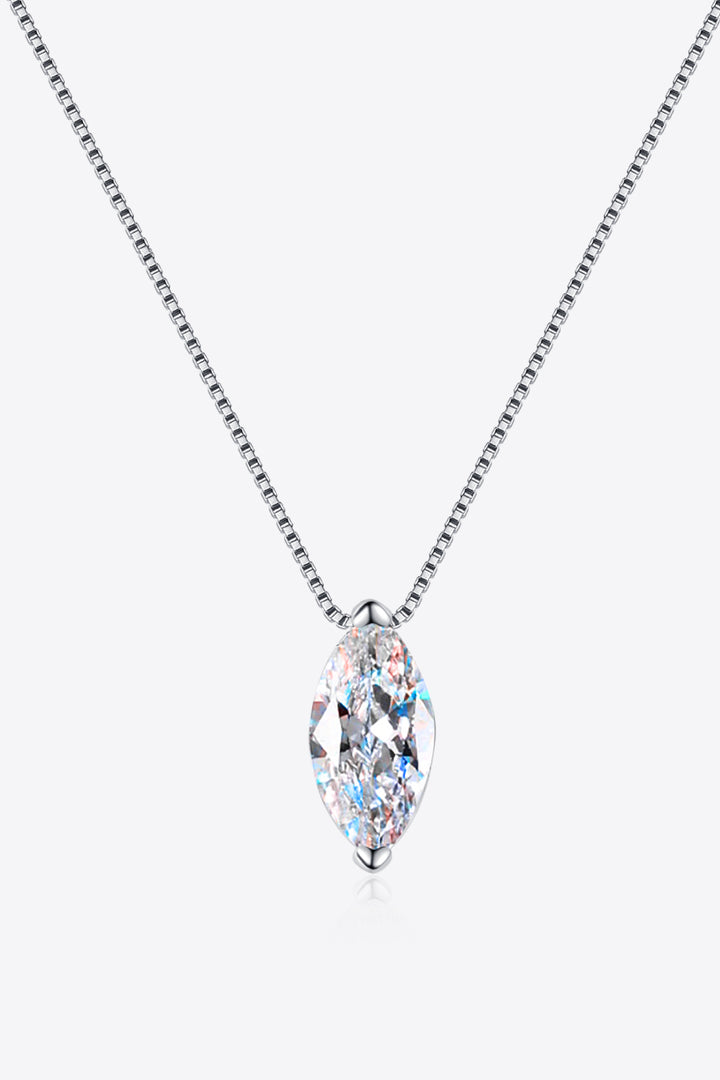 1 Carat Moissanite 925 Sterling Silver Necklace for Elegance