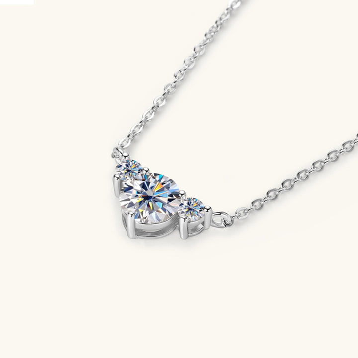 1.2 Carat Moissanite 925 Sterling Silver Necklace for Women