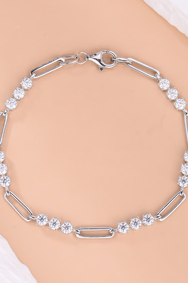1.8 Carat Moissanite 925 Sterling Silver Bracelet for Elegance