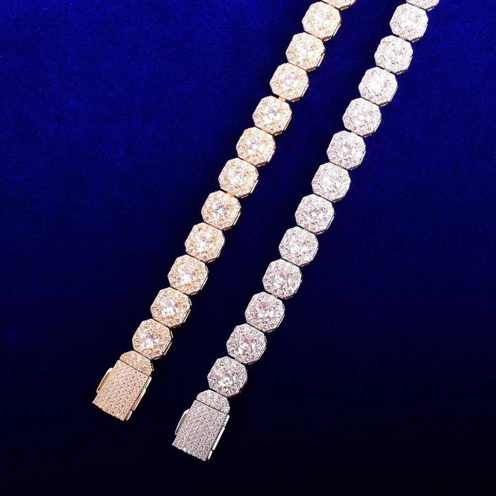 9mm Clustered Tennis Bracelet