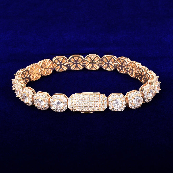 9mm Clustered Tennis Bracelet