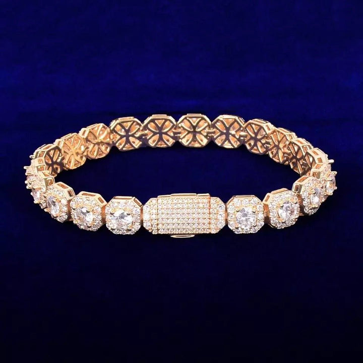 9mm Clustered Tennis Bracelet
