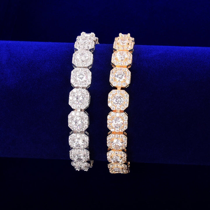 9mm Clustered Tennis Bracelet