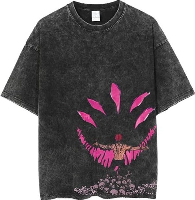 Retro Naruto Anime Short Sleeve Cotton T-Shirt for Fans