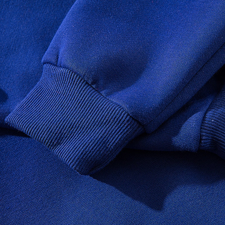 Trendy Urban Men's Turtleneck Hoodies with Bold Letter Graphics