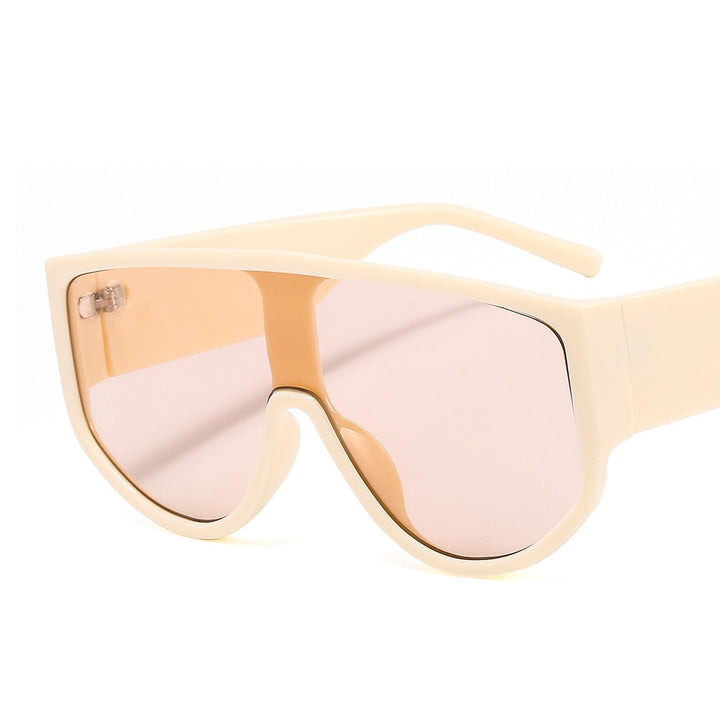 Vibrant Large Frame Retro Sunglasses with Integrated Lenses