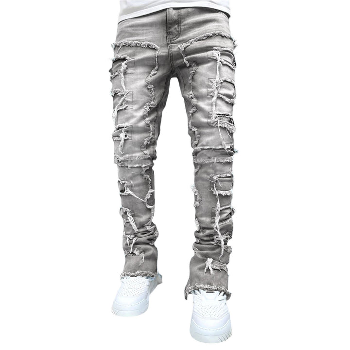 Men's Flexible Fit Straight Leg Denim Trousers for Comfort