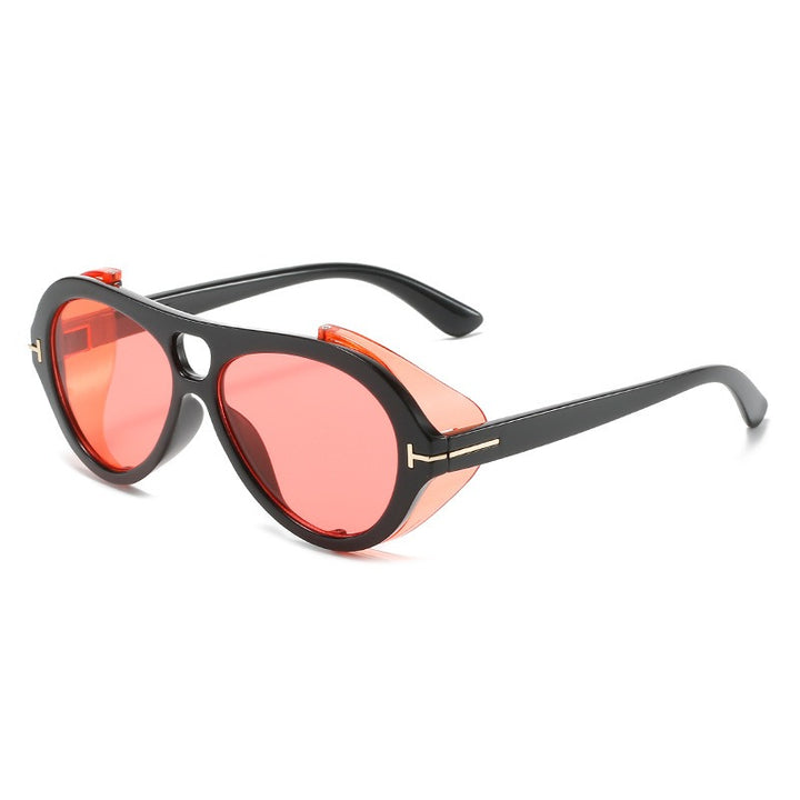 Punk sunglasses steam glasses personalized oval sunglasses