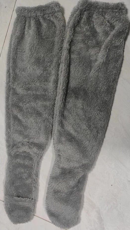 Cozy Fuzzy Over-Knee Plush Socks for Winter Warmth