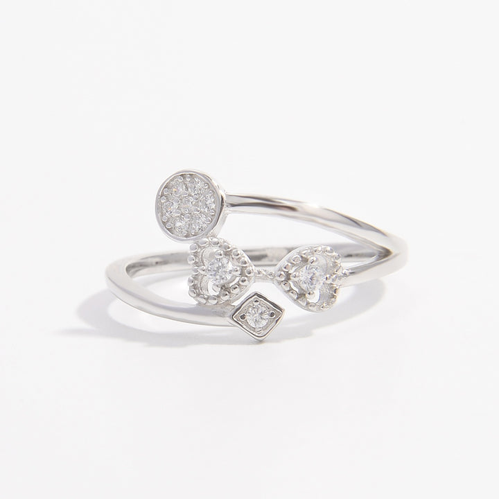 925 Sterling Silver Inlaid Zircon Ring for Elegant Style