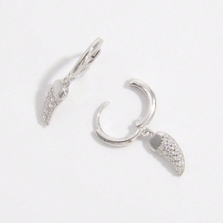 925 Sterling Silver Zircon Chili Shape Earrings for Style