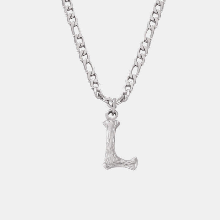 Personalized Titanium Steel Letter Pendant Necklace