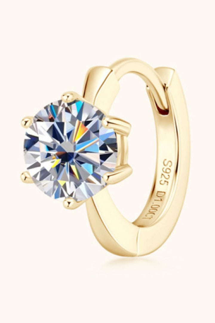 2 Carat Moissanite 925 Sterling Silver Huggie Earrings Set