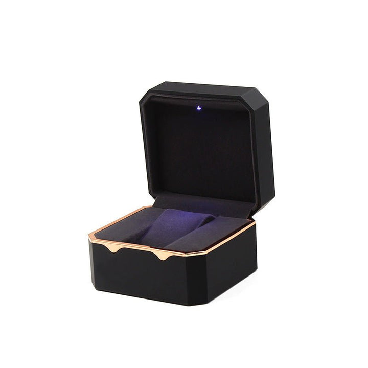 Anise Gold Edge Watch Box With Lights Watch Storage Box Watch Box Brand Watch Box Watch Gift Box