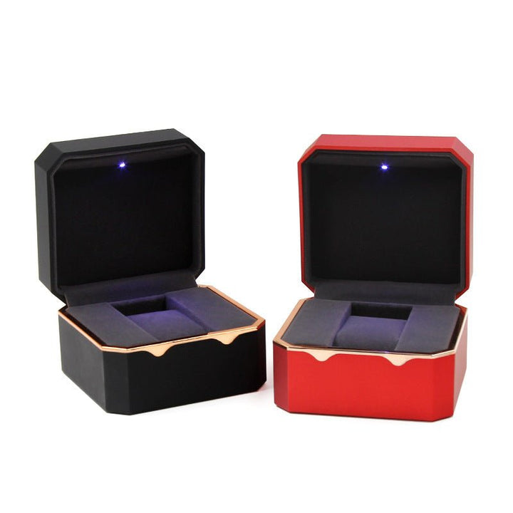 Anise Gold Edge Watch Box With Lights Watch Storage Box Watch Box Brand Watch Box Watch Gift Box