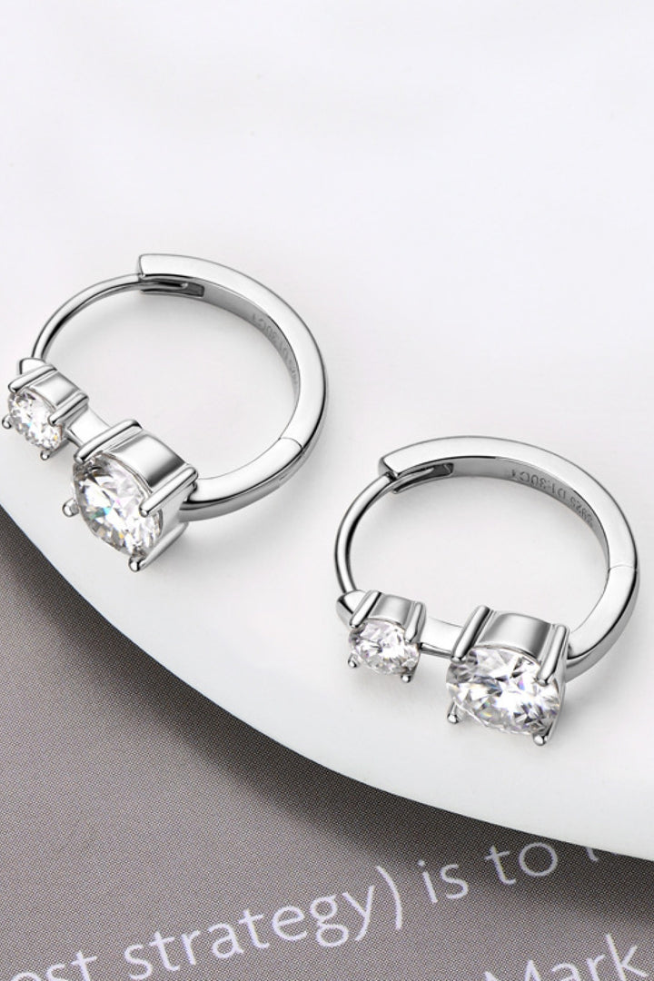1.3 Carat Moissanite 925 Sterling Silver Earrings Set