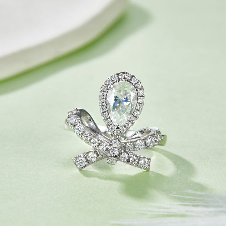 1 Carat Moissanite Zircon 925 Sterling Silver Ring Luxury