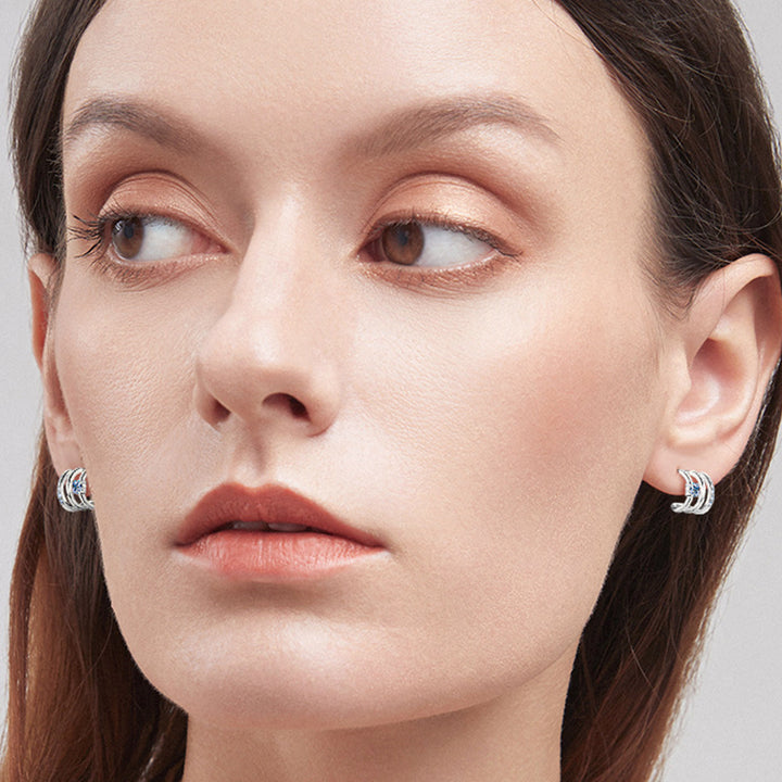 Moissanite 925 Sterling Silver Earrings for Elegant Style