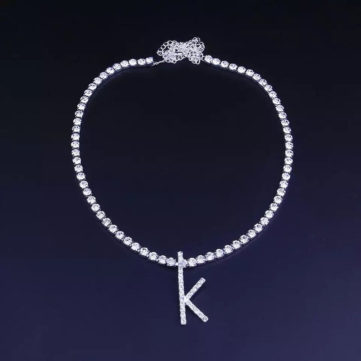 Bling Crystal Necklace (Initial Chain) - Ruth Envision