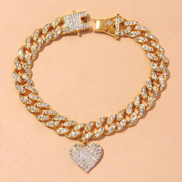 Cuban Link Heart Shape Anklets