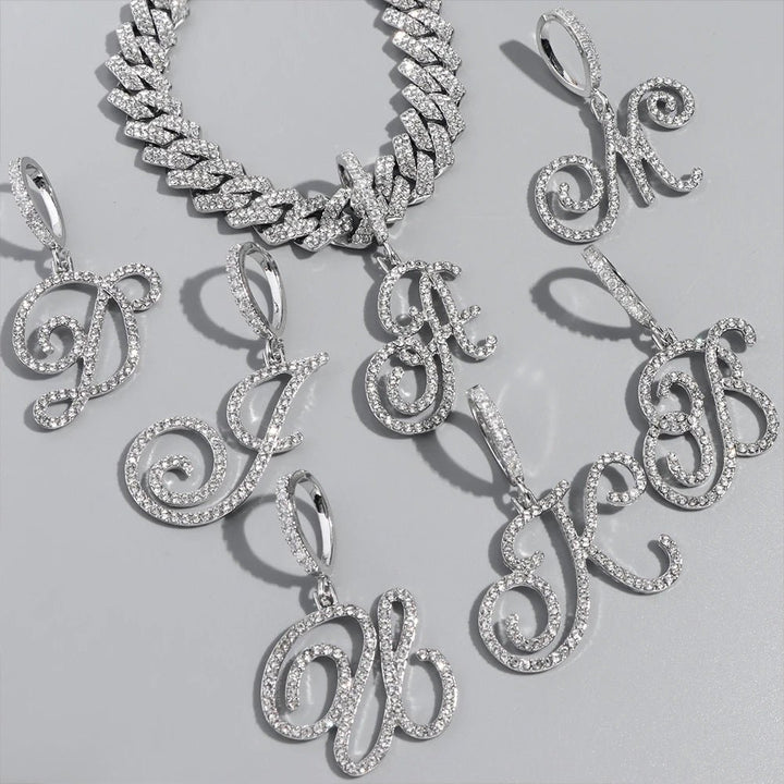 Cursive Letter Cuban Chain